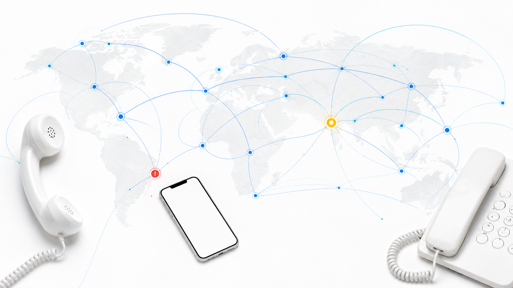 Routekaart tussen smartphones en vaste telefoons in verschillende landen